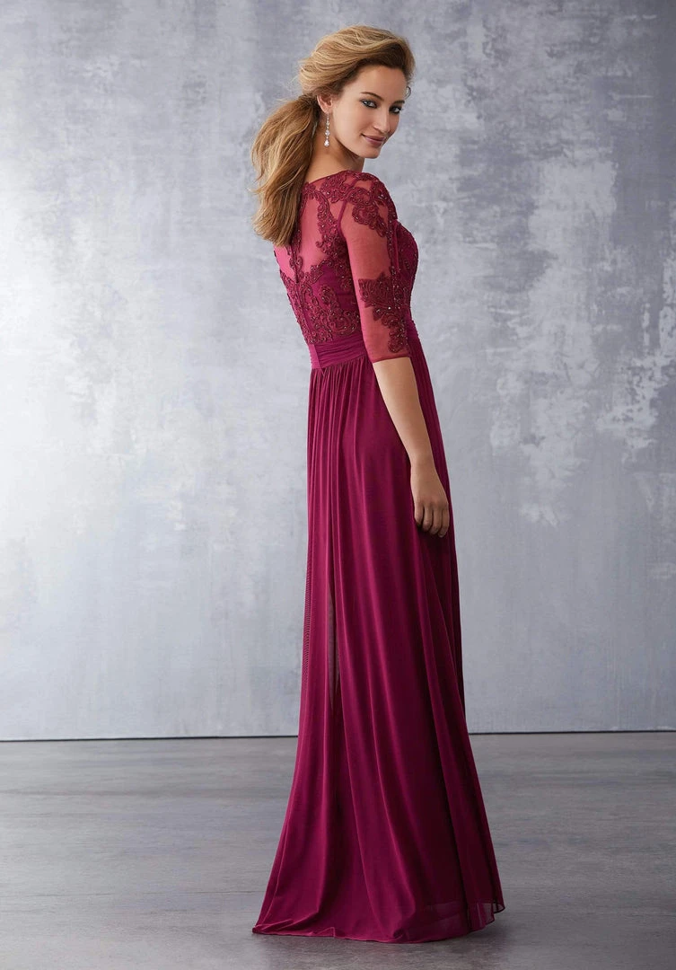 MGNY By Mori Lee - 71726 Embroidered Scoop Neck Sheath Dress 6 MGNY By Mori Lee - 71726 Embroidered Scoop Neck Sheath Dress