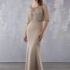 Formal Gowns MGNY By Mori Lee - 71732 V-neck Trumpet Dress With Embellished Jacket