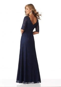 Formal Gowns MGNY By Mori Lee - 71809 Lace V-Neck A-Line Dress 6 Formal Gowns MGNY By Mori Lee - 71809 Lace V-Neck A-Line Dress