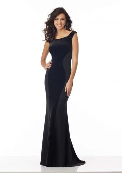 MGNY By Mori Lee - 71830 Beaded Scoop Neck Sheath Dress