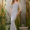MGNY By Mori Lee - 71902 Beaded Off-Shoulder Jersey Dress Formal Gowns 1 MGNY By Mori Lee - 71902 Beaded Off-Shoulder Jersey Dress Formal Gowns