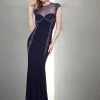 Formal Gowns MIGNON - Illusion Embellished Jersey Gown VM1336B 1 Formal Gowns MIGNON - Illusion Embellished Jersey Gown VM1336B
