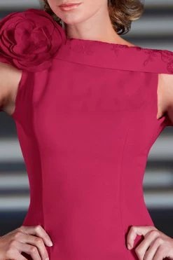 MNM Couture - 2167 Floral Asymmetric Sheath Dress Formal Gowns