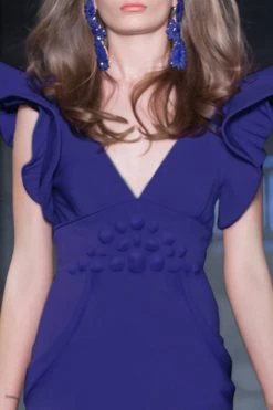 Formal Gowns MNM Couture - 2241 Ruffled V-Neck Trumpet Dress