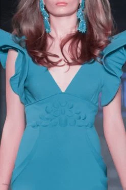 Formal Gowns MNM Couture - 2241 Ruffled V-Neck Trumpet Dress