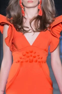 Formal Gowns MNM Couture - 2241 Ruffled V-Neck Trumpet Dress