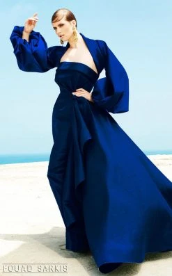 Formal Gowns MNM Couture - 2332 Fabulous Balloon Sleeved Evening Gown