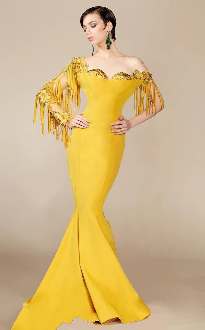 MNM Couture - 2339 Floral Off Shoulder Mermaid Dress Formal Gowns 3 MNM Couture - 2339 Floral Off Shoulder Mermaid Dress Formal Gowns