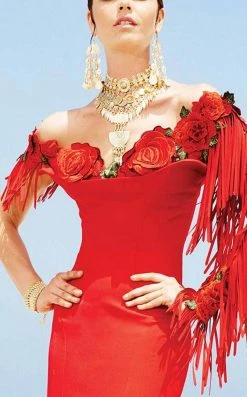 MNM Couture - 2339 Floral Off Shoulder Mermaid Dress Formal Gowns 9 MNM Couture - 2339 Floral Off Shoulder Mermaid Dress Formal Gowns