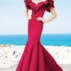MNM Couture - 2346 Lavish Leaves Ruffled Mermaid Gown 2 MNM Couture - 2346 Lavish Leaves Ruffled Mermaid Gown