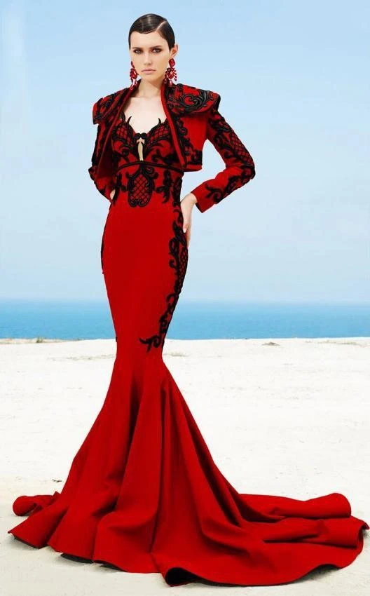 MNM Couture - 2348 Embroidered Mermaid Dress With Bolero 5 MNM Couture - 2348 Embroidered Mermaid Dress With Bolero