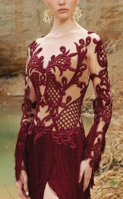 Formal Gowns MNM Couture - 2356 Sheer Embroidered Sheath Dress 7 Formal Gowns MNM Couture - 2356 Sheer Embroidered Sheath Dress