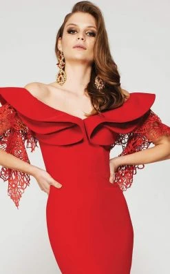 MNM Couture - 2363 Tiered Off-Shoulder Mermaid Gown 5 MNM Couture - 2363 Tiered Off-Shoulder Mermaid Gown