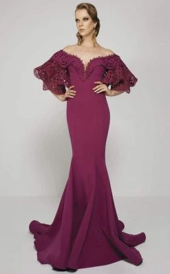Formal Gowns MNM Couture - 2364 Exquisite Cutout Off Shoulder Long Gown