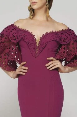 Formal Gowns MNM Couture - 2364 Exquisite Cutout Off Shoulder Long Gown