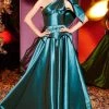 MNM Couture - 2436 Structured Asymmetrical Bow Ornate Ballgown Formal Gowns