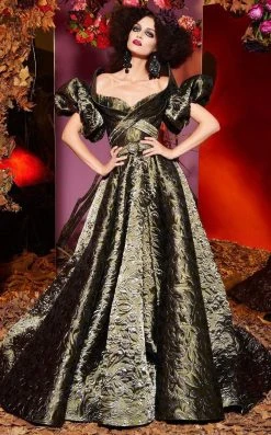 MNM Couture - 2439 Puff Sleeve Off-Shoulder Ballgown 6 MNM Couture - 2439 Puff Sleeve Off-Shoulder Ballgown