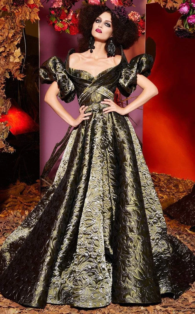 MNM Couture - 2439 Puff Sleeve Off-Shoulder Ballgown 4 MNM Couture - 2439 Puff Sleeve Off-Shoulder Ballgown