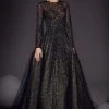 MNM COUTURE - 2449 Embellished Lace Long Sleeve Ballgown 2 MNM COUTURE - 2449 Embellished Lace Long Sleeve Ballgown