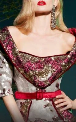 Formal Gowns MNM COUTURE - 2494 Sequin Embellished Sheath Evening Gown 5 Formal Gowns MNM COUTURE - 2494 Sequin Embellished Sheath Evening Gown