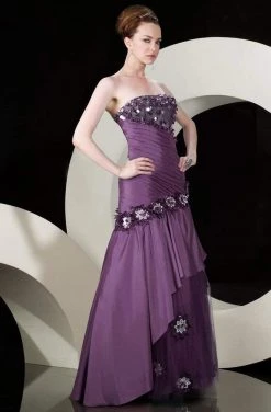 MNM Couture - 5690 Embellished Semi-Sweetheart Dress Formal Gowns