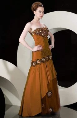 MNM Couture - 5690 Embellished Semi-Sweetheart Dress Formal Gowns