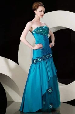 MNM Couture - 5690 Embellished Semi-Sweetheart Dress Formal Gowns