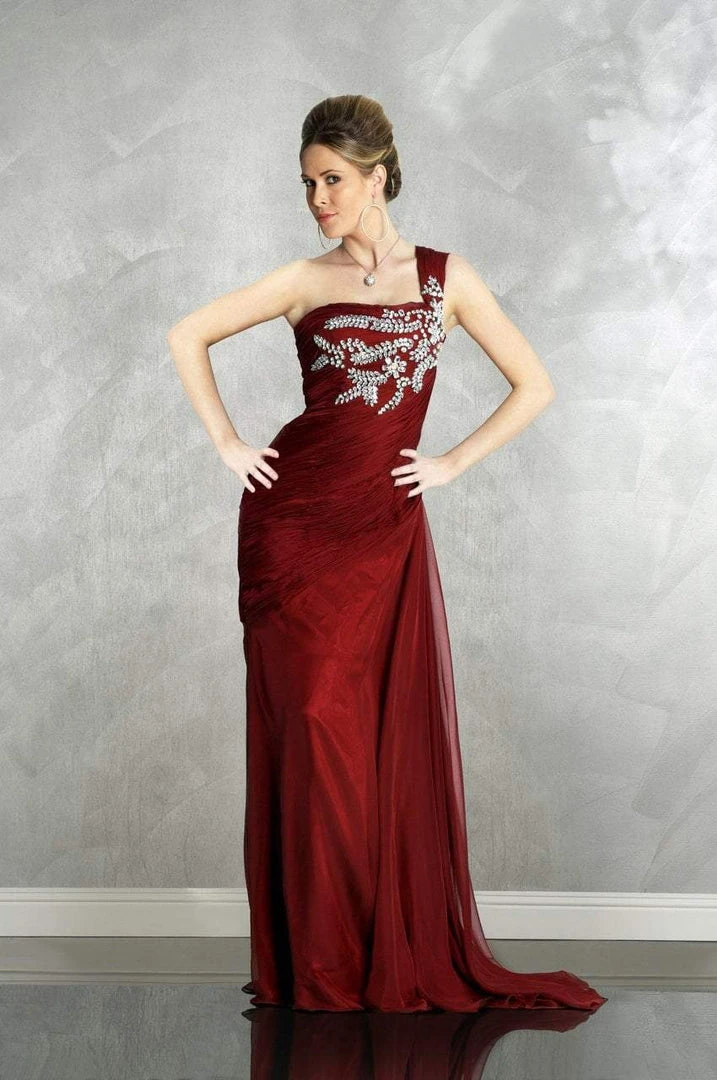 MNM Couture - 5977 Bejeweled One Shoulder Dress 5 MNM Couture - 5977 Bejeweled One Shoulder Dress