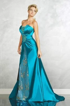 MNM Couture - 6538 Strapless Embellished Taffeta Gown Formal Gowns 8 MNM Couture - 6538 Strapless Embellished Taffeta Gown Formal Gowns