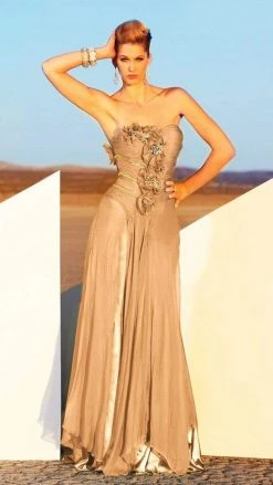 Formal Gowns MNM Couture - 6902 Fabulous Sweetheart Floral Accent Gown 8 Formal Gowns MNM Couture - 6902 Fabulous Sweetheart Floral Accent Gown