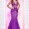 Formal Gowns MNM Couture - 7449 Embellished Halter Mermaid Dress