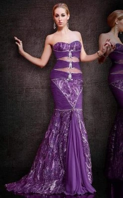 MNM Couture - 7991 Bejeweled Sweetheart Sheath Dress