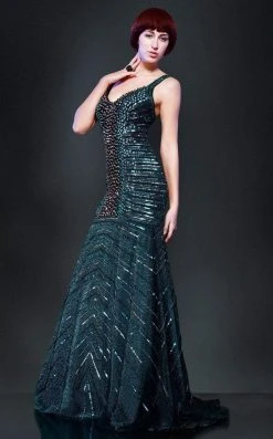 Formal Gowns MNM Couture - 8291 Ornate Sweetheart Trumpet Gown