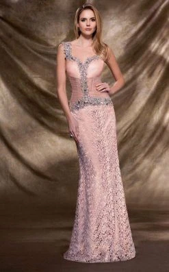 Formal Gowns MNM Couture - 9453 Illusion Ornate Lace Gown 9 Formal Gowns MNM Couture - 9453 Illusion Ornate Lace Gown