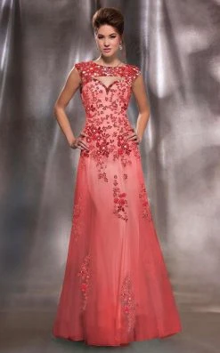 MNM Couture - 9592 Enticing Cutout Jewel Evening Gown