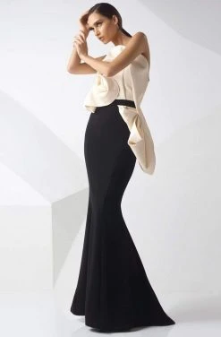 MNM Couture - Asymmetric Neck Mermaid Dress G0774