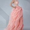 MNM Couture - Beaded Ruffled Tulle Long Gown G0598 Formal Gowns