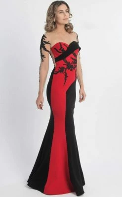 Formal Gowns MNM Couture - Embroidered Panel Gown G0747