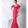 Formal Gowns MNM Couture - G0782 Folded Off-Shoulder Mermaid Gown - 1 Pc Coral In Size 6 Available 2 Formal Gowns MNM Couture - G0782 Folded Off-Shoulder Mermaid Gown - 1 Pc Coral In Size 6 Available