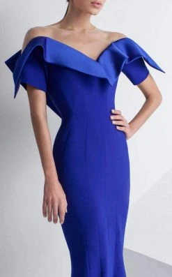 Formal Gowns MNM Couture - G0782 Folded Off-Shoulder Mermaid Gown - 1 Pc Coral In Size 6 Available 7 Formal Gowns MNM Couture - G0782 Folded Off-Shoulder Mermaid Gown - 1 Pc Coral In Size 6 Available