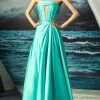 MNM COUTURE - G0800 Strapless Straight Across Neck A-line Dress Formal Gowns