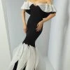 MNM Couture - G0880 Ruffled Lace Off-Shoulder Mermaid Gown Formal Gowns