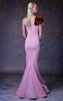Formal Gowns MNM COUTURE - G1041 Two Tone One Shoulder Mermaid Dress