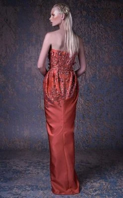 MNM COUTURE - G1050 Sequin Embellished Strapless Gown