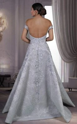 MNM Couture - K3542 Off-Shoulder Floral Applique Ballgown