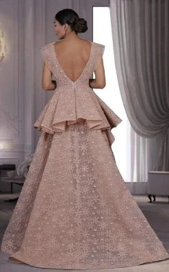 MNM Couture - K3544 Floral Applique Embellished Evening Gown