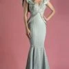 MNM Couture - K3545 Embellished Deep V-neck Mermaid Dress Formal Gowns 1 MNM Couture - K3545 Embellished Deep V-neck Mermaid Dress Formal Gowns