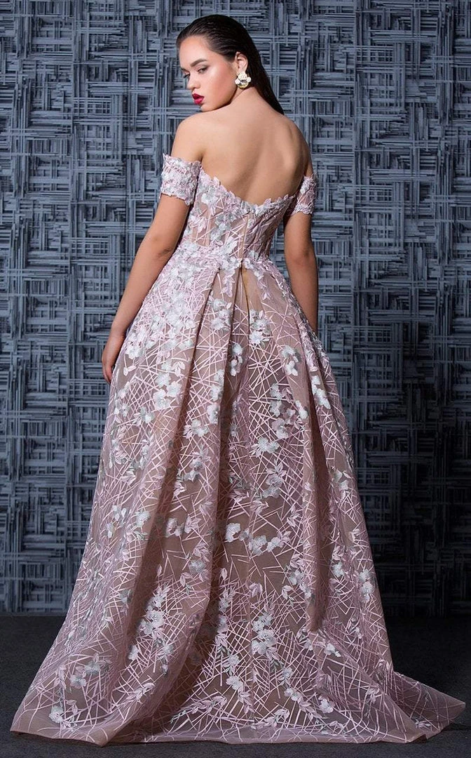 MNM Couture - K3567 Embroidered Off-Shoulder Pleated Ballgown Formal Gowns 4 MNM Couture - K3567 Embroidered Off-Shoulder Pleated Ballgown Formal Gowns