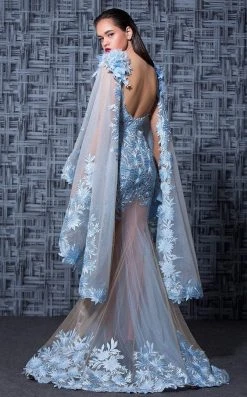 MNM Couture - K3570 Floral Applique Sweetheart Trumpet Dress