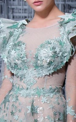 MNM Couture - K3602 Long Sleeved Sheer Embellished Gown Formal Gowns 7 MNM Couture - K3602 Long Sleeved Sheer Embellished Gown Formal Gowns